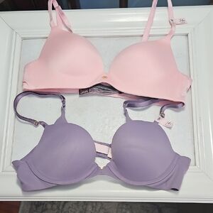 NWT Victoria's Secret  Pink and Purple Bras Size 34A